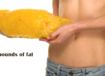 1/2 kg of body fat contains how many calories?